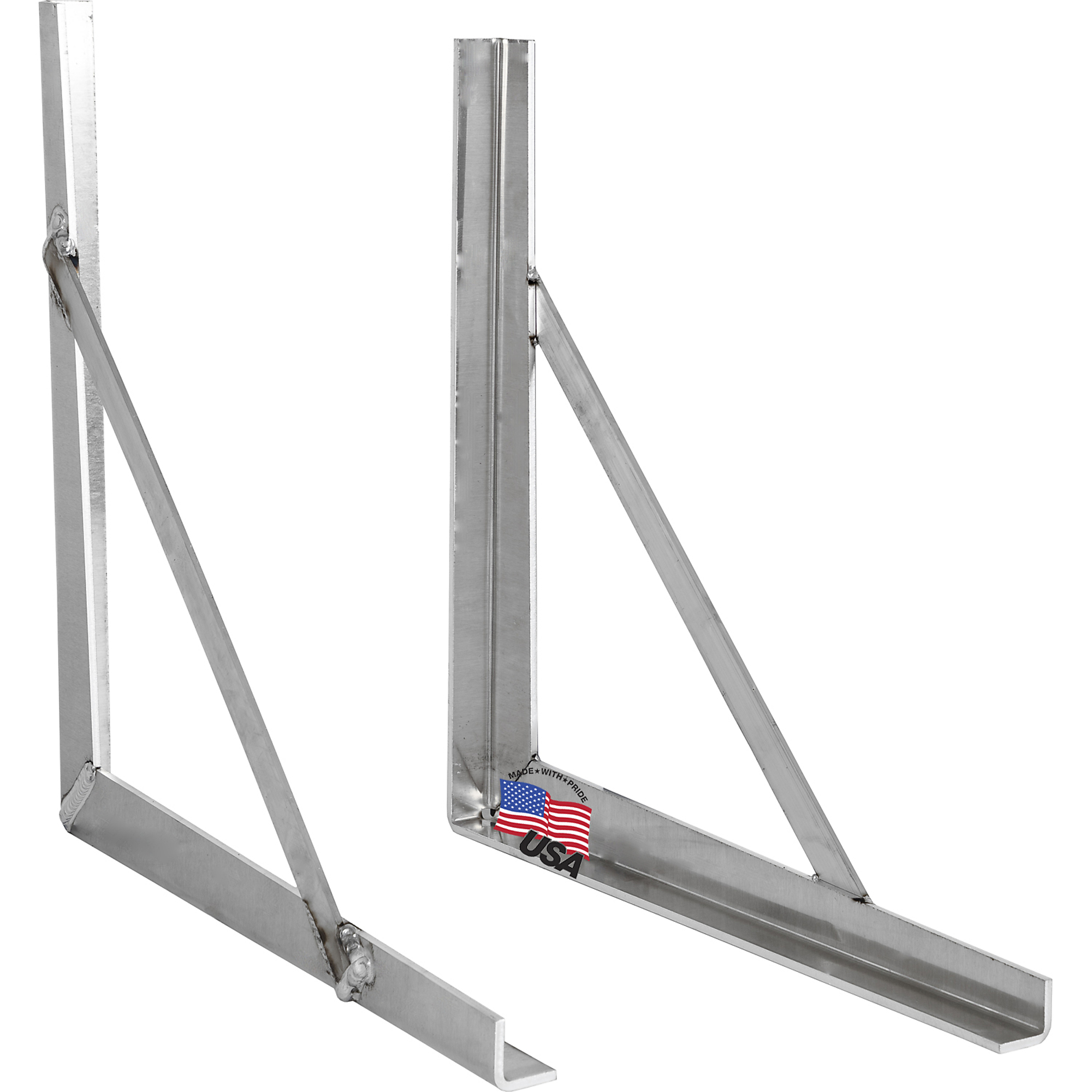 Buyers Products, 24x24in. Welded Aluminum Truck Tool Box Brackets, Product Length 24 in, Model# 1701040